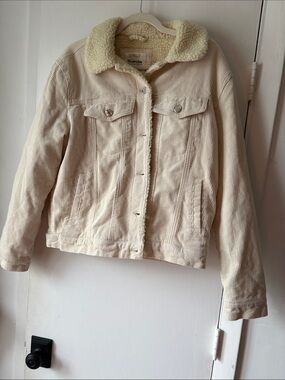 Bluenotes Cream Sherpa-Lined Corduroy Jacket